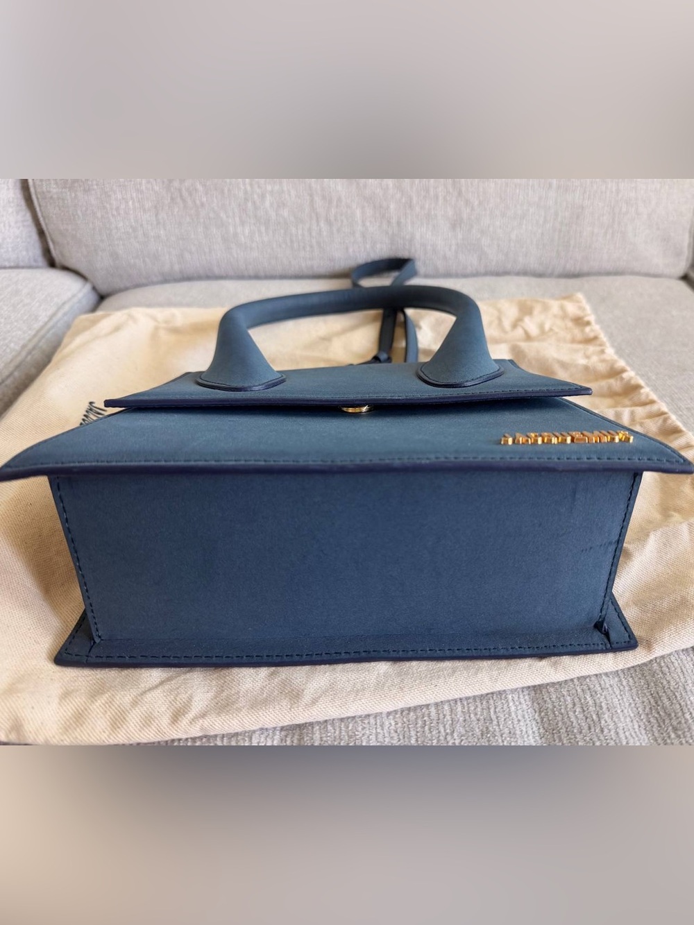 Jacquemus Navy Blue Le Chiquito Top-Handle Mini Bag - Picture 4 of 5
